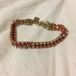 Banana Republic Pink and Crystal Bracelet